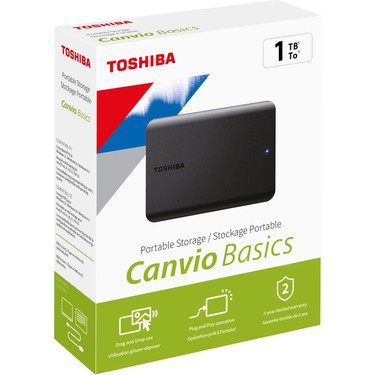 Toshiba Canvio Basics HDTB510EK3AA USB 3.2 2.5" 1 TB Harici Harddisk