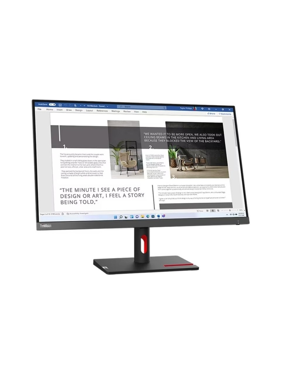 Lenovo ThinkVision S27i-30 63DFKAT4TK 27" 4 ms Full HD IPS 100 Hz Monitör - Görsel 2