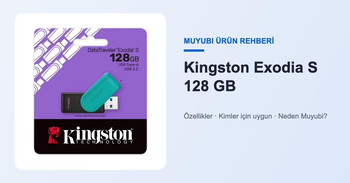 Kingston Exodia S 128 GB - Muyubi ürün rehberi